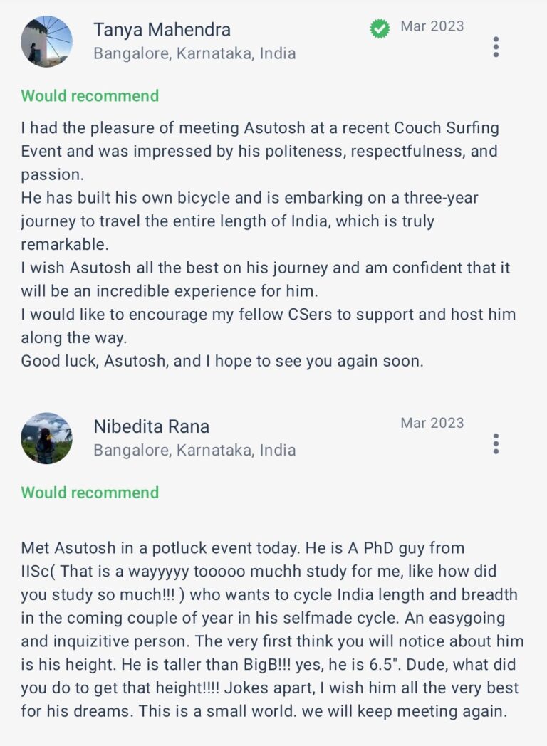 Why Couchsurfing is the best platform for all-India cycle tour