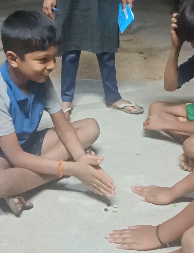 Kids playing games in remote places away from Bangalore