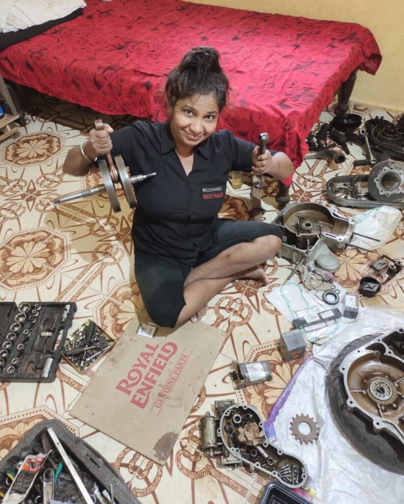 First female Royal Enfield mechanic