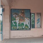 Wall painting artist in a village